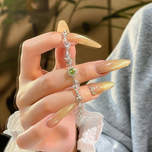 สร้อยข้อมือรูปใบไม้ประดับด้วยหินธรรมชาติทรงกลม 9 เม็ด ดีไซน์สวยงาม ประดับด้วยเงินแท้ 925 ของขวัญวันวาเลนไทน์ 2026 เครื่องประดับสำหรับผู้หญิง - Product Image 4