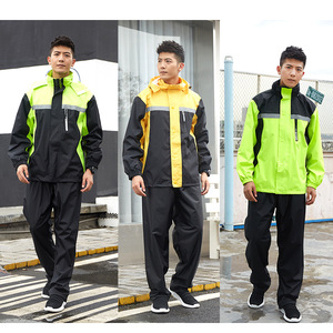 Traje de lluvia para <span class=keywords><strong>hombre</strong></span> Lluvia DE TRABAJO reflectante de alta visibilidad para todos los deportes Granja Pesca Motocicleta Estilos personalizables disponibles - Product Image 4
