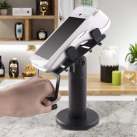 Approvisionnement d'usine Universel Carte De Crédit Terminal Machine Stand Noir En Plastique Rotatif Pos Titulaire Stand Anti-vol Sécurité Bureau