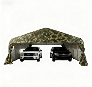 Doppia tettoia pieghevole per Garage portatile struttura in acciaio semplice Design moderno per capannone auto - Product Image 1