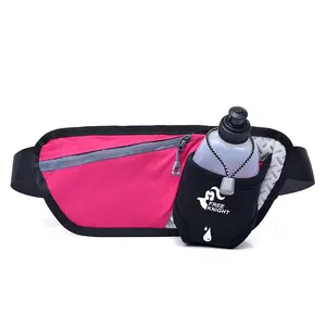 Yeni koşu kemeri bel paketi ile su şişesi tutucu yansıtıcı koşu spor Fanny paketi ultra hafif taşınabilir bel çantası