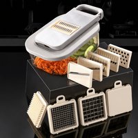 Huishoudelijke 304 roestvrijstalen multifunctionele groentesnijder aardappelsnijder keukenrasp snijgereedschap