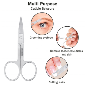 Kit de aseo de manicura de acero inoxidable, 5 uds., juego de cuidado de uñas con bolsa de viaje, cortaúñas, lima de uñas, tijeras <span class=keywords><strong>para</strong></span> cutículas, <span class=keywords><strong>pinzas</strong></span> - Product Image 5