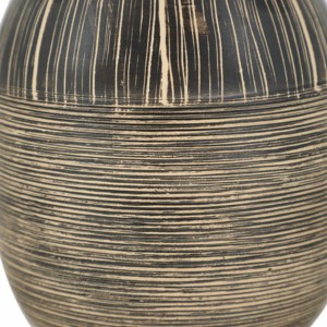 Vaso in Ceramica Contemporaneo Rotondo, Decorazione Moderna per Soggiorno, Camera da Letto, Ufficio, Esposizione Domestica - Product Image 5