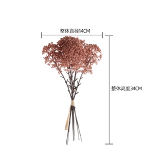 Flores Artificiales Mizi, Color Beige Cremoso, Blanco Champán Intenso, Plástico, Decoración Interior para el Hogar, Ramo de Boda YC1080 - Product Image 4