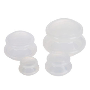 Silicone Cupping Therapy <b>Set</b> 4 Cups Blue Health <b>Massage</b> Kit - Product Image 4