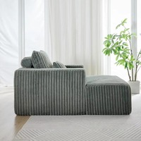 Canapé modulaire paresseux en velours côtelé, compressé sous vide, une place, avec coussin et base antidérapante en éponge, pour salon et chambre