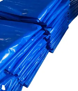 Matériel de tente en plastique 3x3, couvercle plastique imperméable pour l'extérieur, bâche en poly bleu, bâche robuste
