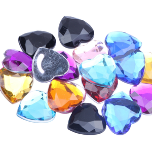 Cristales Acrílicos en Forma de Corazón de 20 mm, 100 Piezas, para Pegar, 12 Caras, para Decoración de Fundas de Teléfono, Uñas, Bolsos y Prendas - Product Image 4