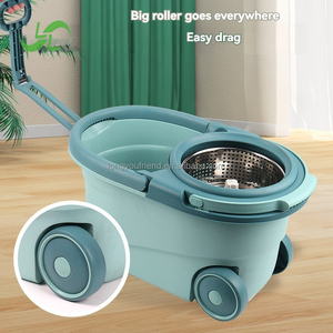 2025 ensemble de vadrouille rotative à double entraînement mains libres en acier inoxydable avec seau de vadrouille en plastique de coton <span class=keywords><strong>nettoyant</strong></span> de <span class=keywords><strong>sol</strong></span> facile pour <span class=keywords><strong>un</strong></span> usage domestique - Product Image 5