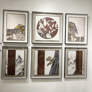 Cuadros Decorativos Metálicos <span class=keywords><strong>de</strong></span> Lujo en 3D, <span class=keywords><strong>Obras</strong></span> <span class=keywords><strong>de</strong></span> <span class=keywords><strong>Arte</strong></span> Contemporáneas para Hoteles, Texturas para Vestíbulos/Suites, Conjunto <span class=keywords><strong>de</strong></span> Decoración <span class=keywords><strong>de</strong></span> Pared <span class=keywords><strong>de</strong></span> Alta Gama - Product Image 5