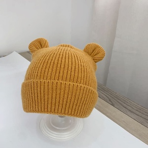 2022 vente en gros belle haute qualité concepteur tricoté chapeaux à revers hiver tricot chapeau pour bébé enfants - Product Image 2