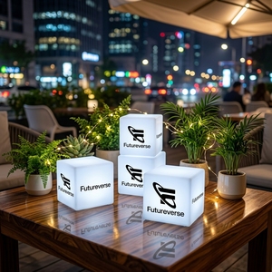 Custom LED Light Cube Rechargeable Glowing Cube Lamp with Logo Print for Bar &amp; Event Decoration - Product Image 1