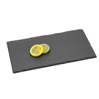 Planche à fromage carrée de restaurant Assiette en ardoise noire réutilisable Plateau en ardoise durable Ensemble de fêtes Articles ménagers