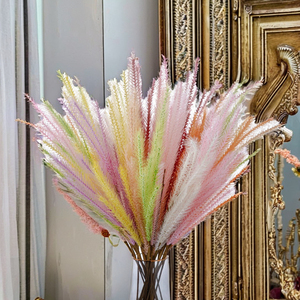 Dogtail Malt Grass Artificial Flowers Dried Pampas Grass Home Decoration Wedding <b>Road</b> Flower Wall Artificial Reed Plant Flowers - Product Image 3