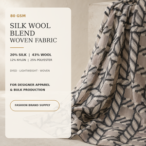 Tissu mélangé 17MM pour vêtements de créateurs, développement textile personnalisé, OEM~ODM et production en gros - Product Image 2