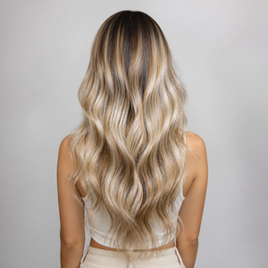 Peluca sin pegamento HD de encaje, similar al cabello humano real, con ondas corporales, segmentación de forma libre, pre-cortada, sintética, sin pegamento - Product Image 2