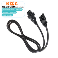 Kabel Daya IEC 320 C6 ke 4-Pin Female, Kabel Adaptor 18AWG / 4-Soket, Kabel AC Kustom / untuk Catu Daya Industri