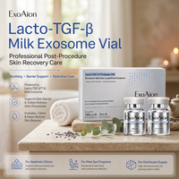 Poudre lyophilisée d'essence d'exosomes de lait (100mg+3ml)*6 – Sérum éclaircissant anti-âge en marque blanche OEM en vrac pour microneedling