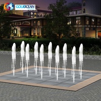 Fontaine de sol de danse, 3M x 3M, sans fantaisie, programme de contrôle