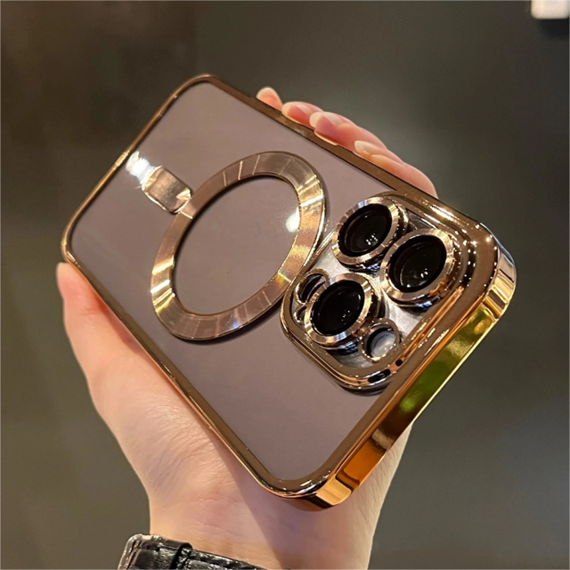 Luxury Magnetic for Wireless Charge Plating Clear Case for iPhone 17 11 12 13 14 15 16 Pro Max Shockproof Silicone Cover