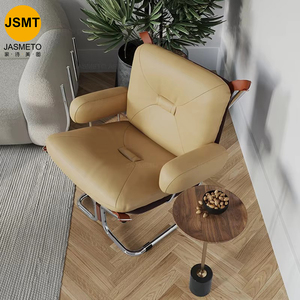 <span class=keywords><strong>Fauteuil</strong></span> lounge moderne en <span class=keywords><strong>cuir</strong></span> de style français, fauteuils ronds Tulip, <span class=keywords><strong>fauteuil</strong></span> d'appoint pour salon, chambre à coucher, hôtel - Product Image 4