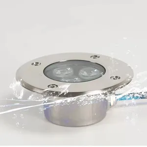 Lampu led bawah air 3W IP68, lampu led tersembunyi untuk kolam renang, lampu led baja tahan karat