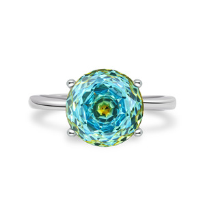 Cadermay Gemstone Ring 925 Sterling Silver Zircon Ball Shape Prong Setting Unisex Gift Jewelry - Product Image 5