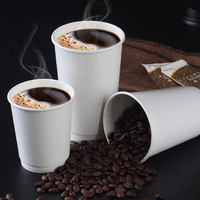 Gobelet en papier à Double paroi de 12oz, 360ml, grossiste, écologique, à emporter, LOGO personnalisé, tasse à café jetable, 12oz