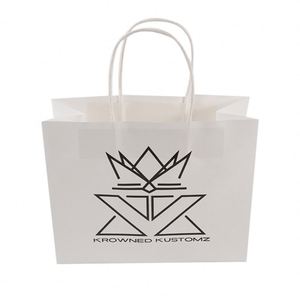 Custom logo Kraft Paper Shopping Bags Clothing Multi-purpose Use Promotion Supermarket Shopping Food Craft Packaged Paper Bag - Product Image 3
