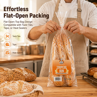 Bolsa Plana de Polietileno LDPE Transparente de Grado Alimenticio, Impresa Personalizada, para Empacar Pan Tostado, Bolsas Transparentes de Plástico para Guardar Pan