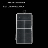 Boîte de rangement semi-transparente en PP pratique pour 100 capsules d'ongles, idéale pour les salons de manucure et l'usage domestique