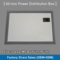 Tableau de distribution encastré pour courant fort, boîtier de disjoncteur, boîte de protection électrique 12 voies MCB IP41 avec serrure à clé 400V/220V 63A/100A