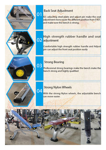 <span class=keywords><strong>Banc</strong></span> de <span class=keywords><strong>musculation</strong></span> réglable Minolta Fitness Gym Power Strength, inclinable et déclinable - Product Image 3