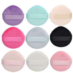 Éponge <span class=keywords><strong>de</strong></span> maquillage en velours 3D floqué en forme <span class=keywords><strong>de</strong></span> goutte d'<span class=keywords><strong>eau</strong></span>, personnalisable avec logo, vente en gros OEM/ODM, nouvelle collection 2026, marque privée - Product Image 1