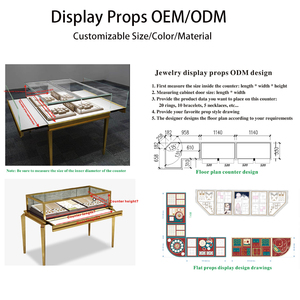 Set di espositori per gioielli con Display a catena in legno con anello in pelle PU con supporto personalizzato OEM per negozio - Product Image 5