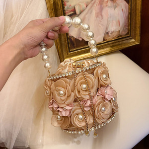 Design Flower Birdcage Crossbody Bag Silk <b>Chain</b> Strap Lock Closure-Elegant All-Match Exquisite Super-Trendy <b>Handbag</b> Tanjing - Product Image 4