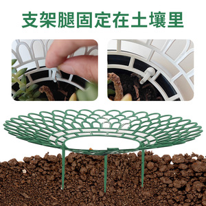 Soporte Redondo para Plantas, Estante para Fresas, Plástico, para Balcón y Jardín, Bandeja de Soporte Duradera, Grande y Pequeña, Verde y Blanco - Product Image 4