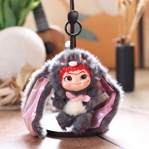 Lindo colgante de gabinete de bebé con cara de vinilo de 15cm, muñeco de juguete de peluche Súper suave, relleno de algodón PP para llavero de cumpleaños, accesorio de bolsa Wakuku - Product Image 3