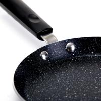 Poêle à pizza rose antiadhésive en aluminium avec poignée en bakélite douce au toucher, compatible induction, résistante au four, poêle à frire moderne pour cuisinière à gaz