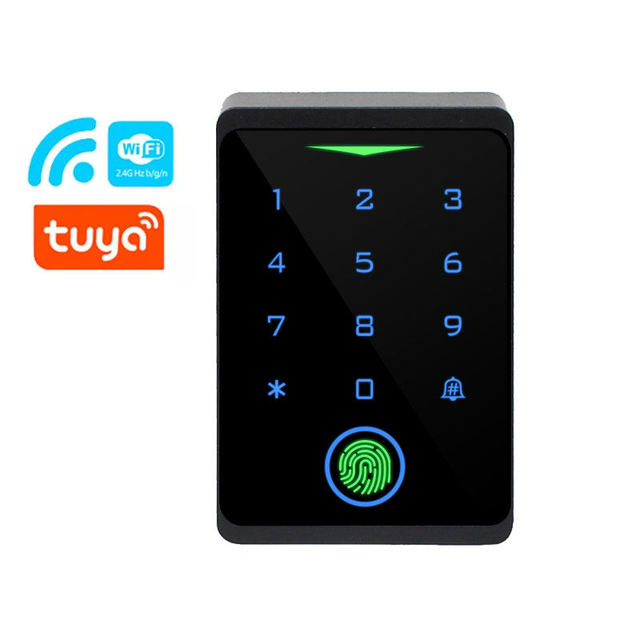 Tuya APP Door Lock IP66 Waterproof Keyless Fingerprint WIFI Access Control Standalone Keypad Fingerprint EM RFID Card Door Entry