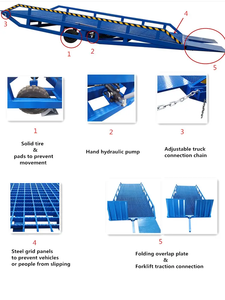 ทางลาดไฮดรอลิกสำหรับรถบรรทุกรถเทรลเลอร์เหล็กแบบเคลื่อนที่10ตัน - Product Image 6