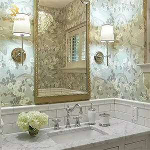 Lámpara de pared LED de cobre de nuevo diseño, estilo americano, pantalla de tela con personalidad creativa de lujo moderna para dormitorio - Product Image 3