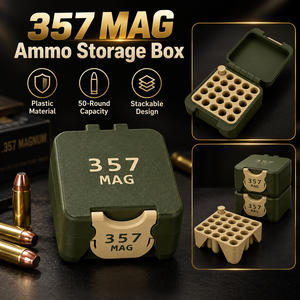 Boîte de rangement pour munitions <span class=keywords><strong>357</strong></span> MAG, capacité de 50 munitions, étui en plastique pour munitions, organisateur empilable pour .<span class=keywords><strong>357</strong></span> <span class=keywords><strong>Magnum</strong></span> - Product Image 2