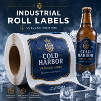 Autocollant étanche pour étiquette de canette de bière, impression personnalisée, autocollant adhésif pour entrepôt frigorifique, MOQ 1 pièce