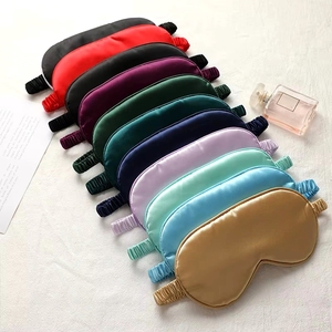 Masque de sommeil en satin <span class=keywords><strong>double</strong></span> face, sangle réglable douce pour les voyages, bandeau imprimé style avion, cadeaux promotionnels - Product Image 2