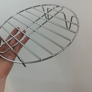 Stainless Steel <b>Steamer</b> Rack 3.8mm Thick Reinforced Wire Mesh High Low Legs For Household Steaming - Product Image 2