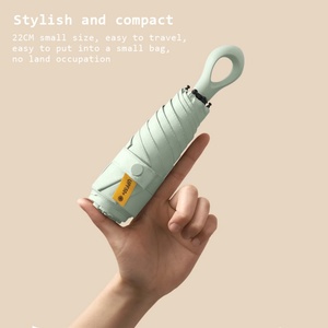 Paraguas Plegable Compacto con Varillas de Fibra de Vidrio Resistentes al Agua, Ideal para Bolsa, Oficina y Viajes - Product Image 2