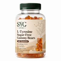 Gummies de L-Tyrosine 1000mg sans sucre à marque privée OEM, supplément végétal pour les acheteurs internationaux en gros