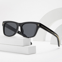 Lunettes de soleil polarisées UV400 en PC de luxe, de haute qualité, tendance, carrées, vintage, populaires, de marque